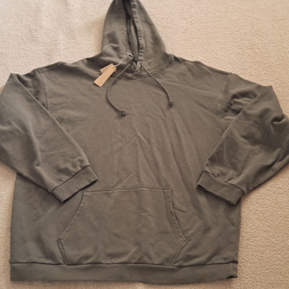 XLARGE SKIMS MENS MILITARY GREEN RELAXED HOODIE - Picture 4 of 10